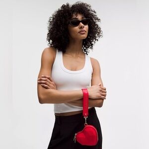 Lululemon Red Heart Wristlet NWT